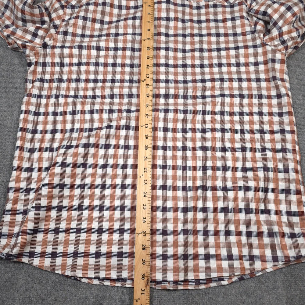 Johnston & Murphy Shirt Mens XL Plaid XC4 Extreme Comfort Flip Cuff Button Up - Picture 7 of 11